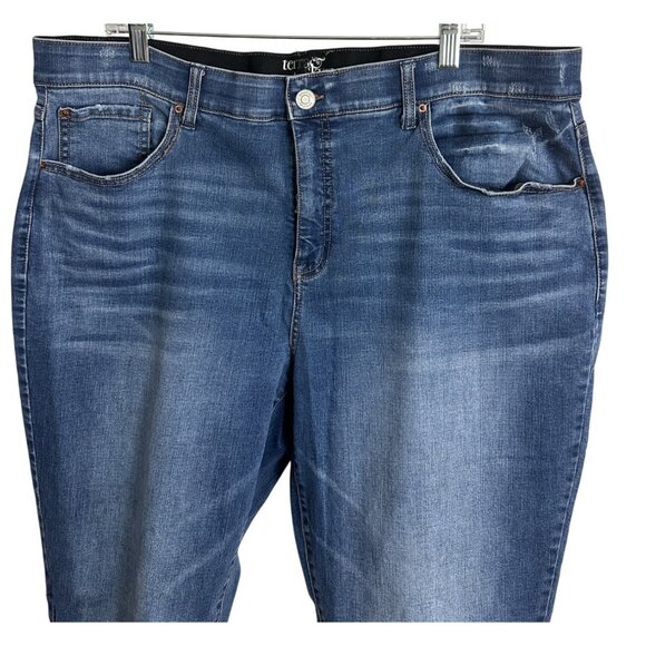 Terra & Sky Womens Pockets Zip Crop Jeans Size 20W - Picture 10 of 10